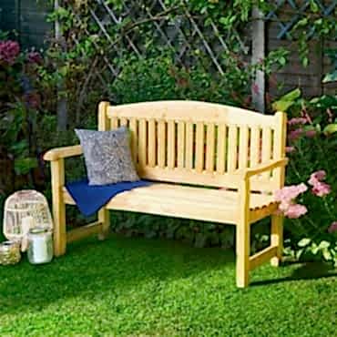 Forest Harvington Wooden Garden Bench 4’0 x 2’0 (1.22m x 0.60m)