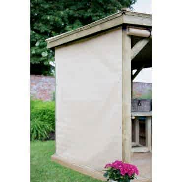 4m Hexagonal Garden Gazebo Curtains - Cream