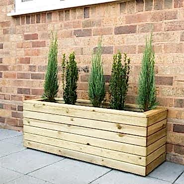 Forest Linear Long Wooden Garden Planter 4'x1' (1.2x0.4m) 
