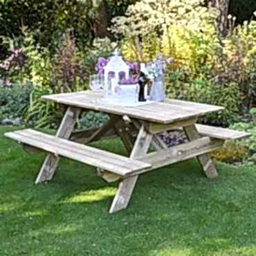 Forest 1.5m Small Rectangular Picnic Table