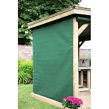 3.5m Square Garden Gazebo Curtains - Green