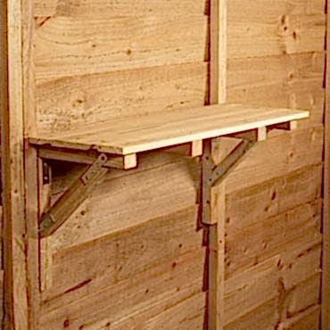 2ft Forest Wooden Wall Mounted Shed Shelving Kit