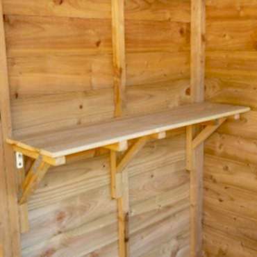 3ft Forest Wooden Wall Mounted Shed Shelving Kit