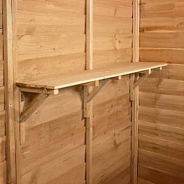 4ft Forest Wooden Wall Mounted Shed Shelving Kit