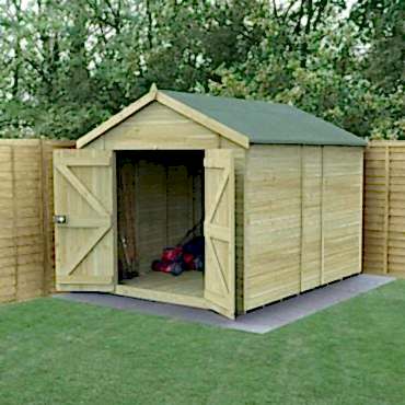 10' x 8' Forest Timberdale Tongue & Groove Windowless Double Door Apex Shed