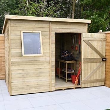 8' x 6' Forest Premium Tongue & Groove Pressure Treated Pent Shed (2.5m x 2.02m)