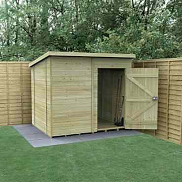 8' x 6' Forest Timberdale Tongue & Groove Windowless Pent Shed
