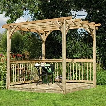 2.4 x 2.4m Easy Deck Kit Including Pergola