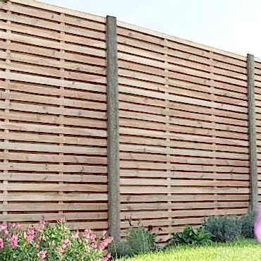 Forest Double Sided Slatted Panel 1.8m High