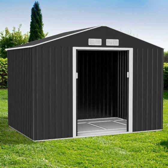 9' x 6' Lotus Hera Apex Metal Shed (2.51m x 1.81m)