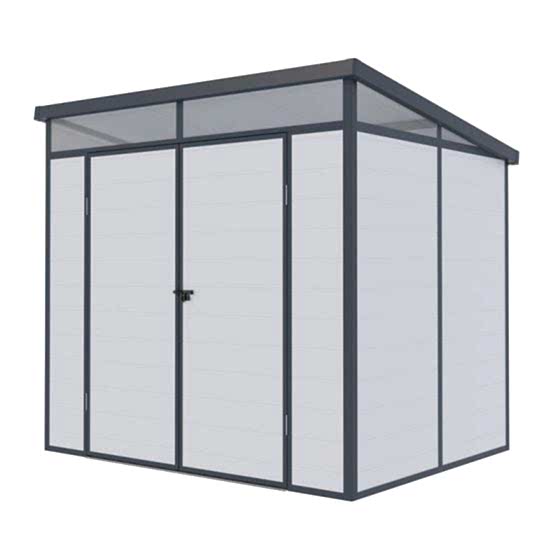 8' x 6' Lotus Canto Grey Plastic Shed (2.38m x 1.92m)