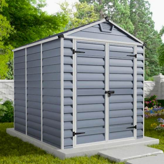 6'x8' Palram (1.8x2.4m) Grey Skylight Shed