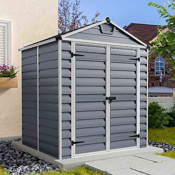 6'x5' Palram (1.8x1.5m) Grey Skylight Shed