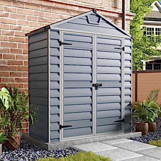 6'x3' Palram (1.8x0.9m) Grey Skylight Shed