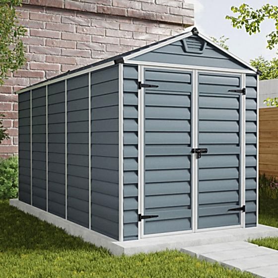 6'x12' (1.8x3.6m) Palram Grey Skylight Shed