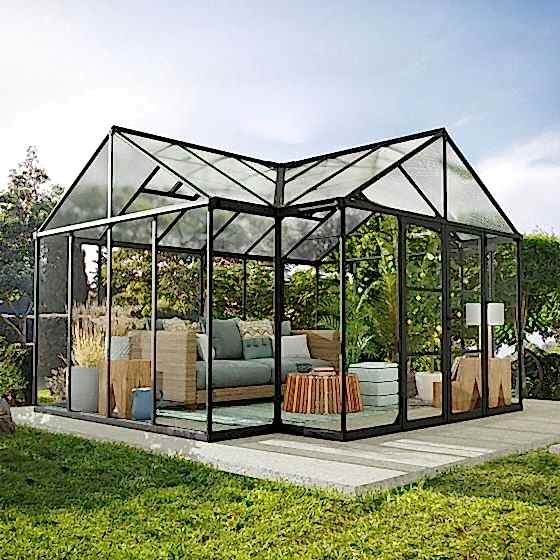14'9 x 12'5 Palram Canopia Triomphe Orangery Enclosed Garden Gazebo (4.54m x 3.8m)