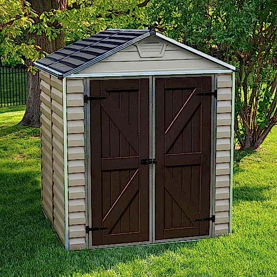 Palram 6' x 5' Tan Skylight Plastic Shed (1.85m x 1.54m)
