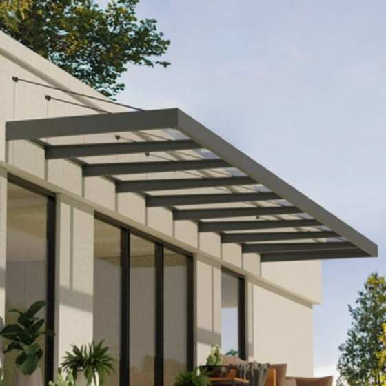 28' x 5' Palram Canopia Sophia XL 9000 Door Canopy - Grey (8.45m x 1.40m)
