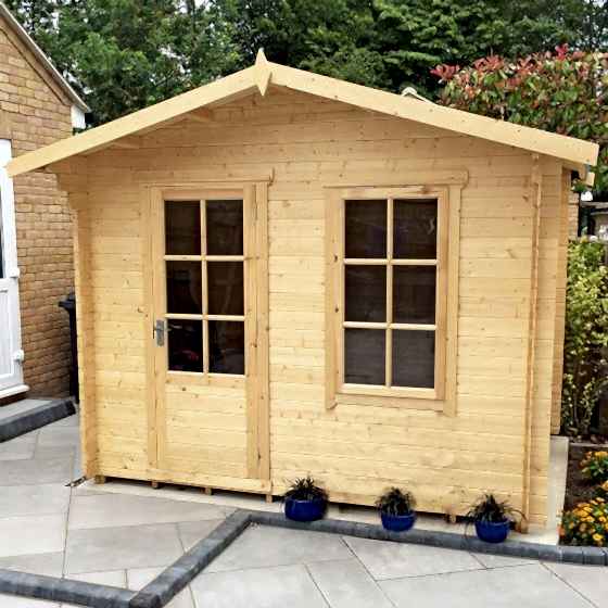 Shire Bucknells 3m x 3.6m Log Cabin Summerhouse (28mm)