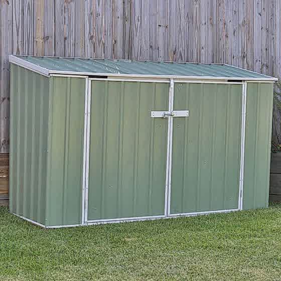7' x 3' Absco Metal Bike Store - Eucalyptus (2.26m x 0.78m)
