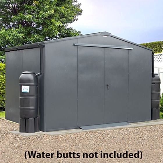 10' x 7' Asgard Garrison Police Preferred Metal Garden Workshop Shed - Installation Included (3.11m x 2.39m)