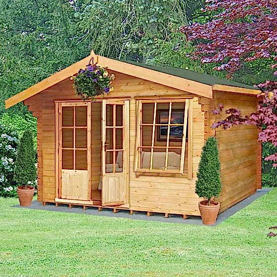 Shire Hale 3.6m x 3m Log Cabin Summerhouse (28mm)