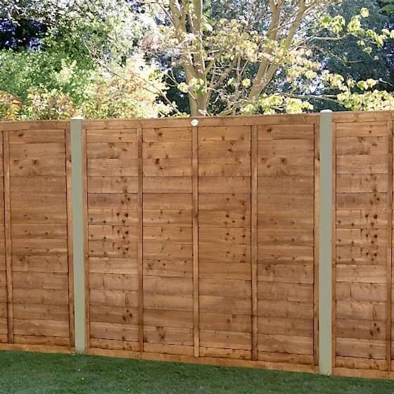 Forest 6’ x 5’ Brown Pressure Treated Super Lap Fence Panel
