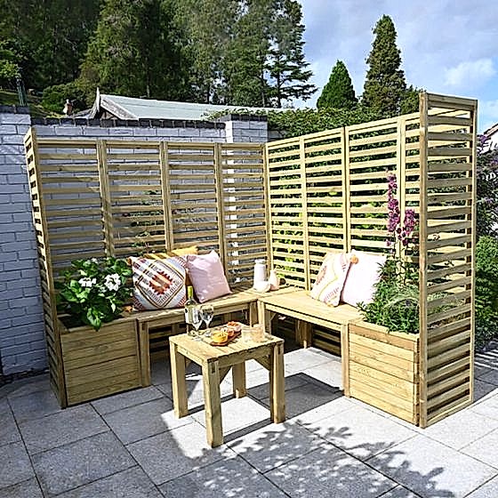 6’9 x 6’9 Forest Modular Wooden Garden Seating Set Number 3 (2.06m x 2.06m)