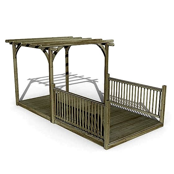 8' x 16' Forest Pergola Deck Kit No. 4 (2.4m x 4.8m)