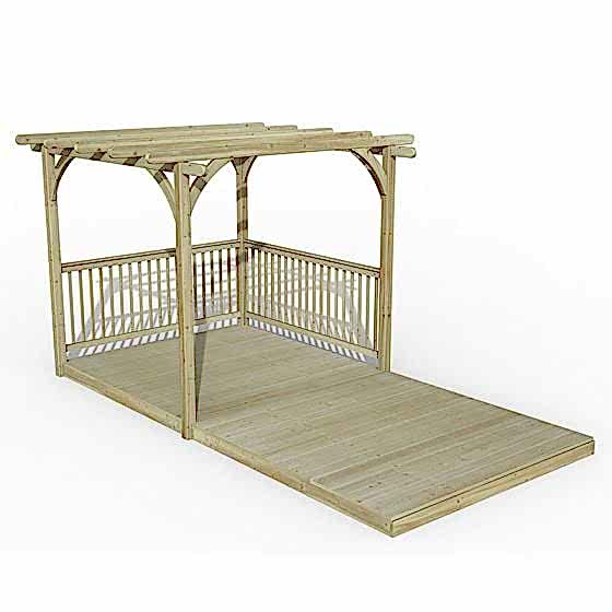 8' x 16' Forest Pergola Deck Kit No. 5 (2.4m x 4.8m)