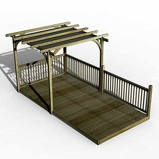 8' x 16' Forest Pergola Deck Kit with Canopy No. 6 (2.4m x 4.8m)