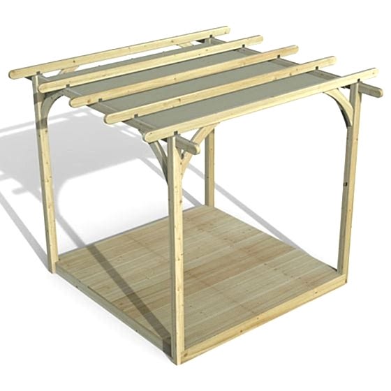 8' x 8' Forest Pergola Deck Kit with Canopy No. 1 (2.4m x 2.4m)