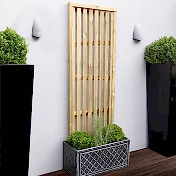 Forest 6’ x 2’ Pressure Treated Vertical Slatted Garden Screen Panel (1.8m x 0.6m)