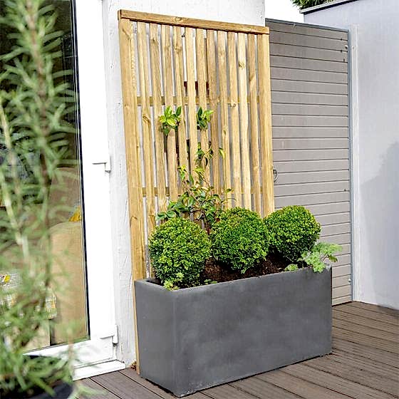 Forest 6’ x 3’ Pressure Treated Vertical Slatted Garden Screen Panel (1.8m x 0.9m)