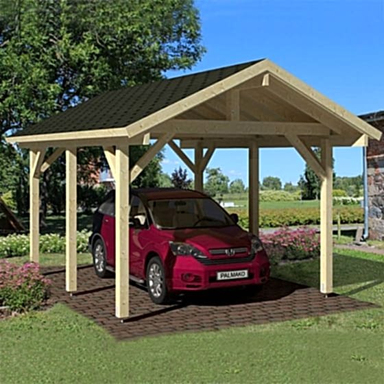 12' x 17' Palmako Robert Wooden Carport (3.5m x 5.1m)
