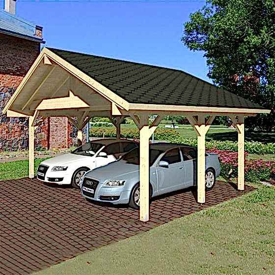 21' x 17' Palmako Robert Wooden Carport (6.3m x 5.1m)
