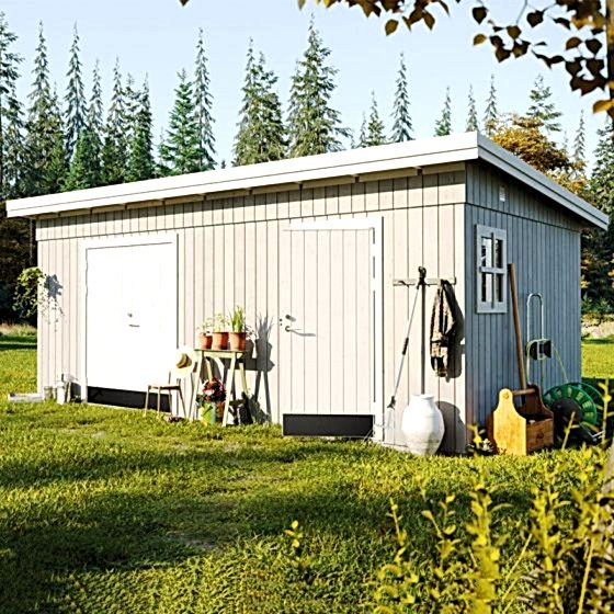 18' x 11' Palmako Kalle (88mm) Premium Multi-room Shed (5.6m x 3.3m)
