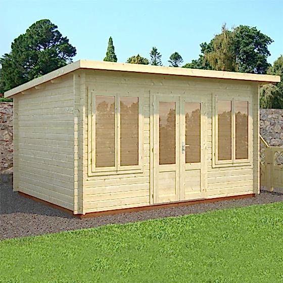 Palmako Lisa 4.2m x 3.2m Log Cabin Garden Room