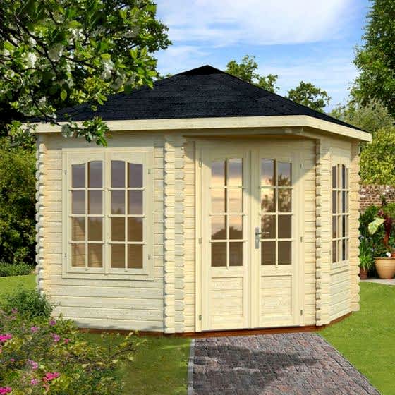 9'x9' (2.8x2.8m) Palmako Melanie 44mm Log Cabin