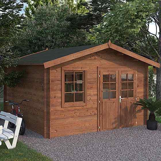 Palmako Valentine 3.6m x 3.2m Premium Log Cabin Shed (28mm)