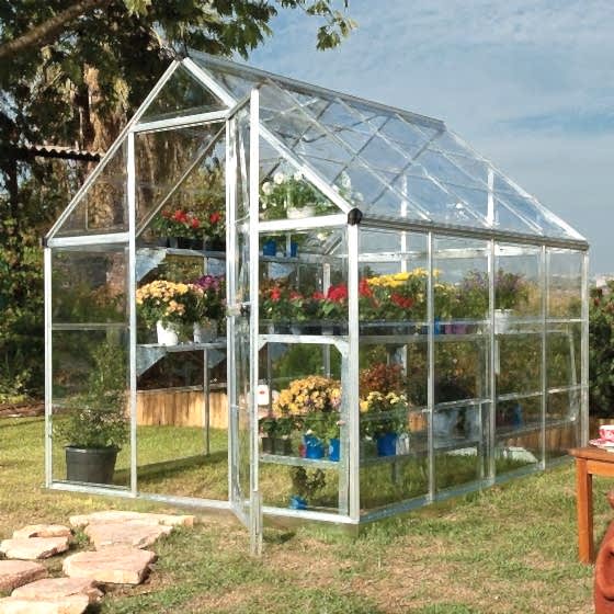 6x8 Palram Harmony Polycarbonate Silver Greenhouse
