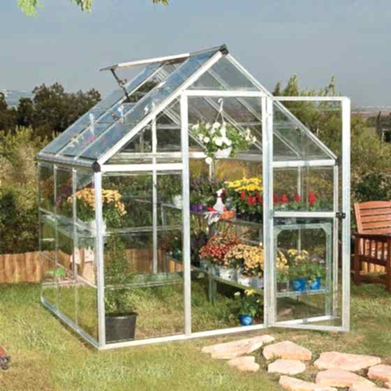6x6 Palram Harmony Silver Polycarbonate Greenhouse
