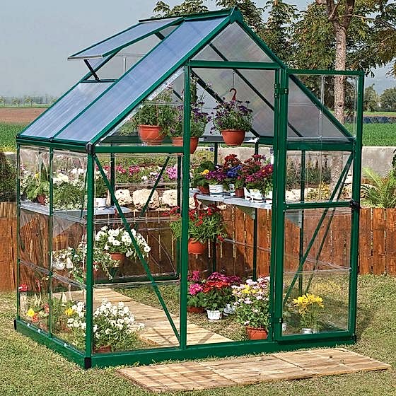 6'x4' (1.8x1.2m) Palram Hybrid Green Greenhouse

