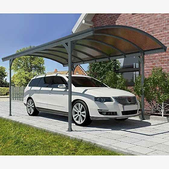 17'x10' (5.1x3m) Palram Vitoria 5000 Grey Metal Carport
