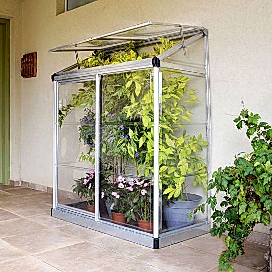 4x2 Palram Lean To Silver Mini Greenhouse

