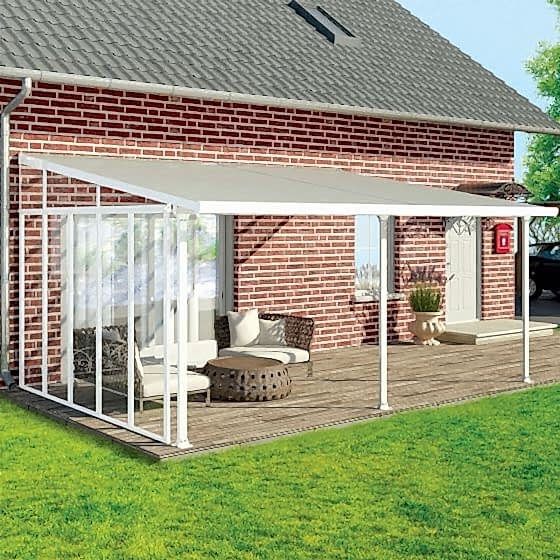 13' Palram Canopia Patio Cover Side Wall Series 4 - White