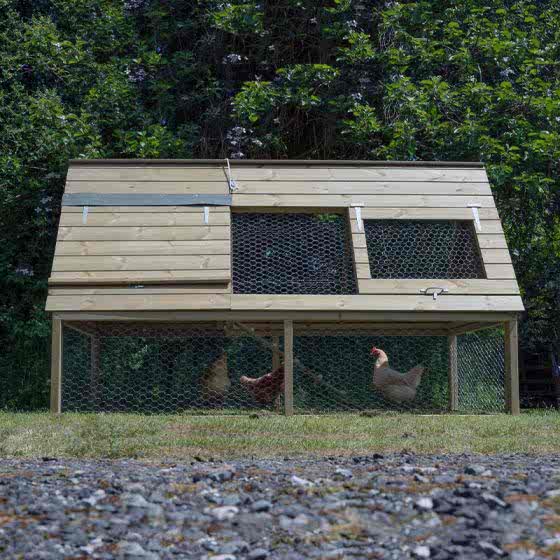 8'6 x 4'8 Forest Premium Wooden Raised Large Chicken Coop (2.58m x 1.41m)