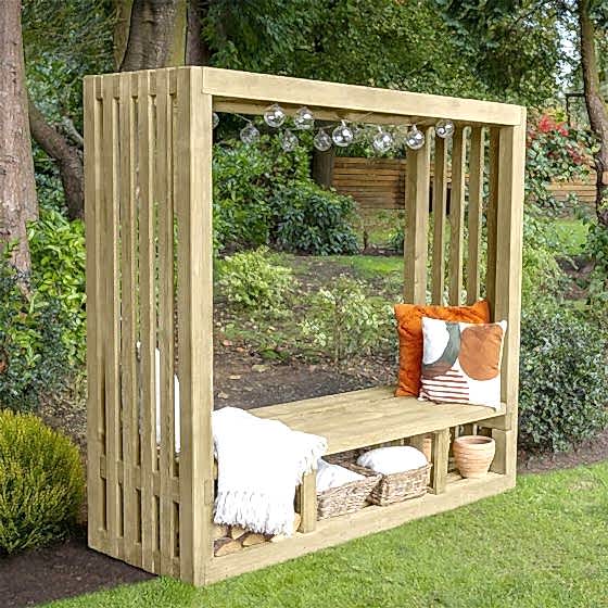 Forest Amalfia Wooden Garden Arbour Seat 6'1 x 2'3 (1.85m x 0.68m)