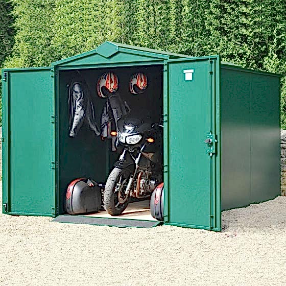 5'2 x 10'11 Asgard Secure Motorbike Garage Plus (1.52m x 3.33m)