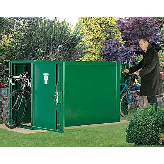 2'11 x 6'3 Asgard Premium Double Ended Metal Bike Shed (0.9m x 1.9m)